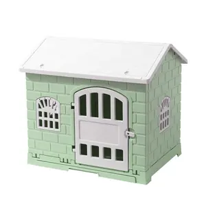 Jaula de plástico para perros, casa moderna de buena calidad, fácil de instalar, para uso en interiores y exteriores