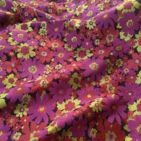 Tissu Jacquard Brocart Floral 3D Mini en Polyester de Haute Qualité NAIS, Couleurs Vives et Lumineuses, Idéal pour Vêtements de Mariage et Vêtements de Nuit