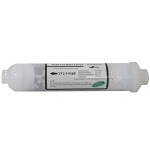 Clear alkaline water mineral cartridges are used in household water purifiers or reverse osmosis filtration systems
