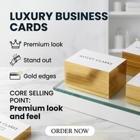 Cartes de vœux publicitaires de luxe personnalisées avec logo estampé à chaud, impression UV sélective sur divers types de papier, cartes postales et cartes de remerciement professionnelles
