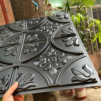 Panneau mural 3D imperméable en PVC, style relief décoratif, pour plafond et dalles de plafond intérieures 600x600mm