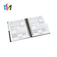 Carnet à spirale Wire-O personnalisé tout-en-un avec couverture en carton, 80 feuilles, impression numérique pour la planification professionnelle et les commandes en gros