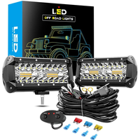 Barre lumineuse LED DXZ 240W 9-30V avec 6 modes stroboscopiques, garantie 2 ans, kit de modernisation/amélioration, ambre/blanc, ajustement universel