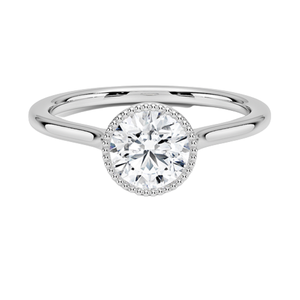 Anillo de compromiso elegante con piedra de cristal plateada y blanca, joyería para propuesta de matrimonio, regalo de amor para mujeres - Product Image 1