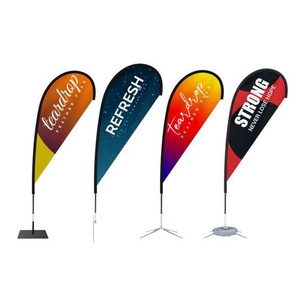 Diseño de logotipo personalizado al aire libre impresión publicidad bandera de playa, Bandera de plumas, banderas de lágrima y pancartas - Product Image 1