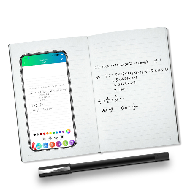 2026 Smart Notebook With App Writing Tablet Sync Smart Pen Universal Smart Pen Writing Pen Cloud Storage Realtime