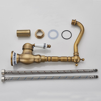 Robinet de lavabo de luxe en laiton massif, design contemporain, monocommande chaud/froid, haut de gamme, vente en gros