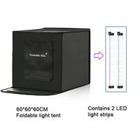 Tkl — boîte à lumière Portable pliable 60CM, pour photographie, LED, Studio, deux couleurs, lumière réglable