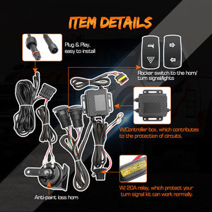 Kit de câblage universel 12V 15A pour ATV UTV <span class=keywords><strong>POLARIS</strong></span> RANGER, clignotants, klaxon, interrupteur à bascule, homologué pour la route - Product Image 2