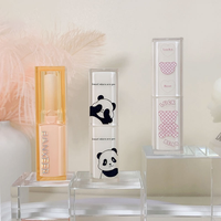 Diseño popular, patrón de Panda chino, tubo de lápiz labial cuadrado de dos pisos, contenedor de bálsamo labial con tubo de lápiz labial personalizado