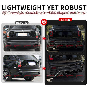 Conjunto de Parachoques Trasero de Fibra de Carbono Seca Estilo MSY con Punta de Tubo de Escape Central para Rolls-Royce Cullinan SUV 2025 - Product Image 2