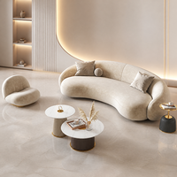 Ensemble de canapés modulaires incurvés modernes YUANCHANG, revêtement en velours, pieds en acier inoxydable, canapé-lit pour salon de villa