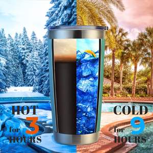 <b>20oz</b> <b>Stainless</b> <b>Steel</b> <b>Tumbler</b> <b>Bulk</b> Lid Double Wall Vacuum Insulated Travel Mug Powder Coated Coffee Cup Light Weight - Product Image 5