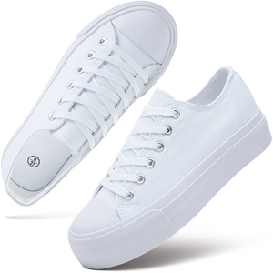 Toutes les dames noires blanches mode belles chaussures en toile bas top toile vulcanisée chaussures pour femmes - Product Image 2