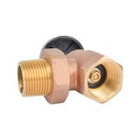 Yüksek Kaliteli Kurşunsuz Pirinç Köşe Valfi 1-1/4" Buhar Radyatörü Su Kesme Valfi