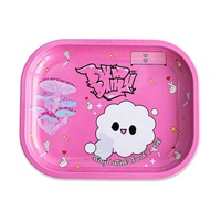 Power Puff rose Girly Bac à papier à rouler Sublimation Personnalisé Anime Métal Tabac Cigarette Fumer Étain Plateau à rouler
