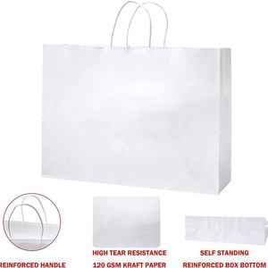 Kraft Paper <b>Bags</b> with Handles Eco-Friendly <b>Compostable</b> Recyclable Gift <b>Bags</b> Wood Pulp High Tensile Load Capacity Paper <b>Bag</b> - Product Image 4