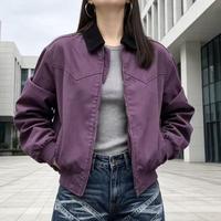 Veste de travail délavée et usée style Detroit Worker Zipper