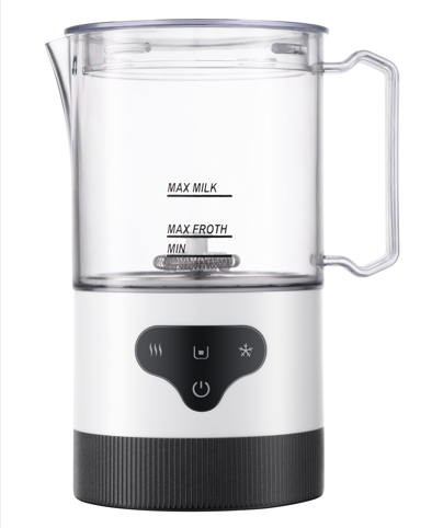 Black and White Automatic Electric Milk Frother Warm Milk and Coffee Foam Maker Household Plastic Housing