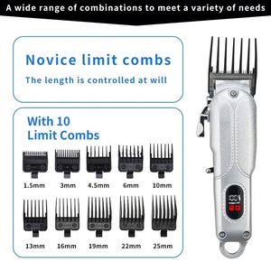Manufacturer Silver Electric Hair Trimmer Clipper <b>Set</b> Professional <b>Barber</b> Tools Packaged in Portable Storage Box - Product Image 1