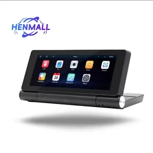 HENMALL 6.86 "IPS ekran kablosuz Carplay Android oto GPS navigasyon radyo Video katlanır monitör Stereo araba medya oynatıcısı