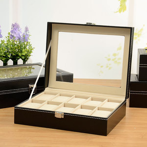 Caja de Almacenamiento de Relojes de Cuero de Alta Gama y Gran Capacidad, Estuche de Exhibición para Relojes para el Hogar - Product Image 5