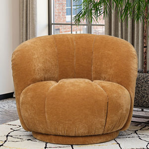 Wohnzimmermöbel Handgefertigter Moderner Drehbarer Loungesessel Stoffsofa-Sessel Blumen-Armlehnstuhl - Product Image 1