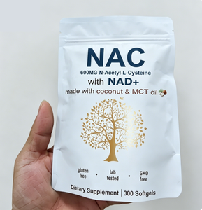 Conception d'étiquettes OEM Acorn Whale <span class=keywords><strong>NAC</strong></span> N-Acétyl-L-Cystéine Gélules Molles <span class=keywords><strong>300</strong></span> Gélules Supplément de Fibres Alimentaires de Qualité Alimentaire pour Femmes - Product Image 5