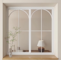 Fenêtre fixe en aluminium de style moderne, grille française blanche, couleur personnalisée, extérieur pour maison, hôtel, projet