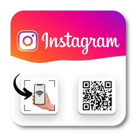 Carte de commentaires Google personnalisable avec code QR NFC 213 215, carte adhésive noire mate avec