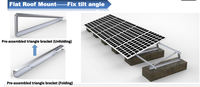 Kit de support de panneau solaire en alliage d'aluminium réglable pour toit de camping-car bateau système de montage solaire extérieur