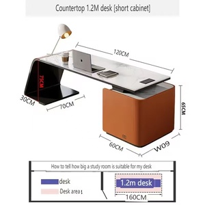 Escritorios modernos de lujo para CEO, muebles de oficina de alta gama, escritorios de computadora para Jefe y Gerente Administrativo - Product Image 4