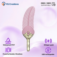 Vibrateur à plumes oscillant innovant à 10 modes pour femmes, stimulateur du point G en silicone étanche IPX6, jouet sexy haut de gamme