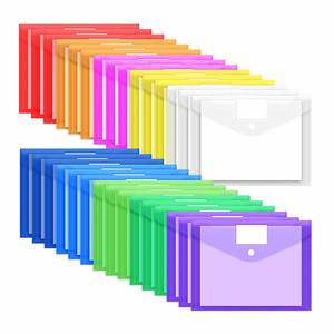 Sobre de Plástico de Color Personalizado, Bolsillo para Etiquetas, Diseño Translúcido, Calidad Premium, Bolsa Transparente para Archivos de Oficina con Cierre de Lazo - Product Image 1