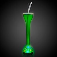 Verre à boire LED vert pour la cour, gobelet lumineux pour la bière, lumière clignotante, fête de bière, slush, gobelet en plastique LED pour la cour