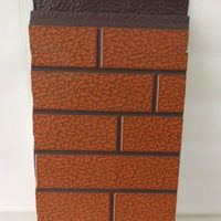 Panneaux muraux extérieurs en métal à texture brique rouge orange Design moderne pour application hôtelière Panneaux sandwich