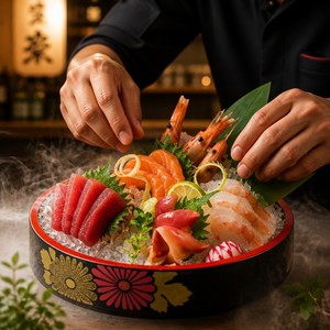 Bandeja de Plástico ABS Estilo Japonés para <span class=keywords><strong>Sushi</strong></span> y Sashimi con Compartimento para Hielo, Ideal para Restaurantes, Hoteles, Catering y Buffet, Venta al Por Mayor - Product Image 2