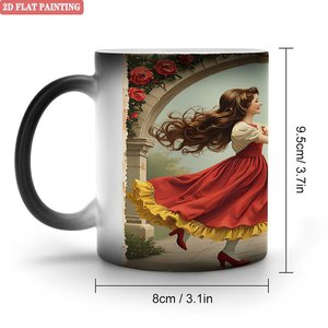 Frosted Black Matte <b>Ceramic</b> <b>Mug</b> 11oz Heat Activated Daily Tea Cup - Product Image 1