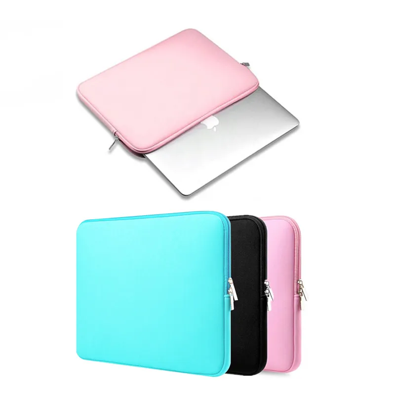고품질 사용자 정의 크기 내구성 핑크 15.6 네오프렌 노트북 슬리브 케이스 보호 소프트 가방 커버 노트북