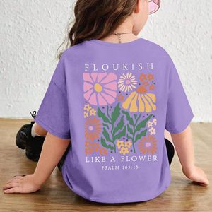 Camiseta floral para mujer FOXA, 100% algodón, versículo bíblico, Salmo 103:15, camiseta de fe cristiana para mujer - Product Image 5
