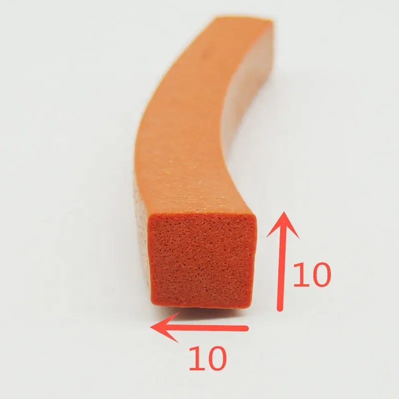 Tiras adesivas de borracha anticolisão de silicone para selos fechados de espuma de silicone 10x10 mm