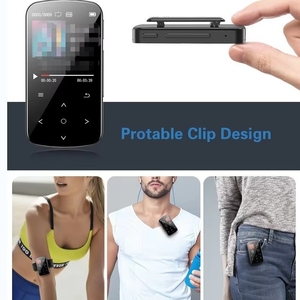 เครื่องเล่น MP3 หน้าจอสัมผัสสแกนลายนิ้วมือจากโรงงานโดยตรง รองรับบลูทูธ 5.0 วิทยุ FM เครื่องบันทึกเสียง รองรับการ์ด TF 32GB เครื่องเล่นเพลงพกพา - Product Image 4