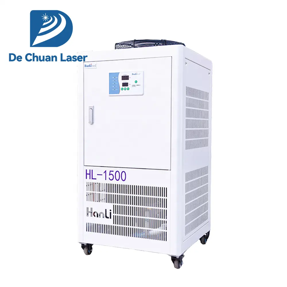 1500 W 1,5 kW HanLi HL-1500 Faserlaserschneidmaschine Wasserefriger
