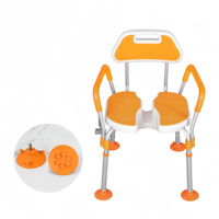 Chaise de bain tendance en alliage d'aluminium réglable en hauteur Chaise de douche fixe Chaise de salle de bain anti-dérapante Chaises de douche pliables