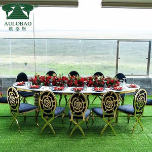 Chaises à dossier fleuri en métal pour mariages, hôtels et événements – Vente directe usine - Product Image 5