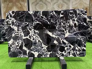 <span class=keywords><strong>Marmo</strong></span> nero di lusso naturale Modulare venature bianche <span class=keywords><strong>cucina</strong></span> bagno parete vanità superiore superiore lato posteriore Splash lastre piastrelle - Product Image 5