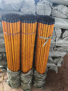 Mango de escoba de madera recubierto de PVC Color personalizado de alta calidad/Palos de fregona de madera/mango <span class=keywords><strong>Broomo</strong></span> - Product Image 2