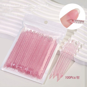100 bâtonnets repousse-cuticules colorés pour éliminer les peaux mortes, outil de nettoyage des ongles, accessoires de manucure et pédicure pour salon - Product Image 1