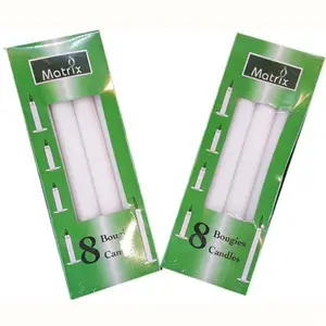Douala Cameroon 30g Wax Candles 8pcs Box Pack White Votive Candle Stick Taper Candles