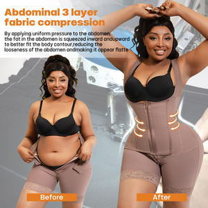 Faja Réductrice Colombienne Post-Opératoire Étape 1 Complète Effet Sablier Gainante Culotte Courte - Product Image 6